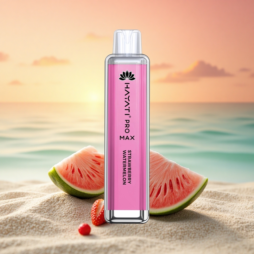 Hayati Pro Max 4000 Puffs Erdbeer-Wassermelone Dual-Mesh 1400mAh Rechargebar