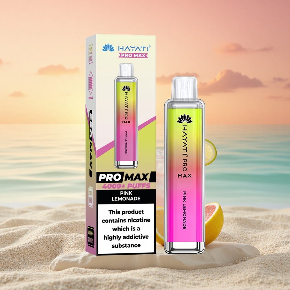 Hayati Pro Max 4000 Puffs Rosa Limonade Dual-Coil Rechargebar 1400mAh