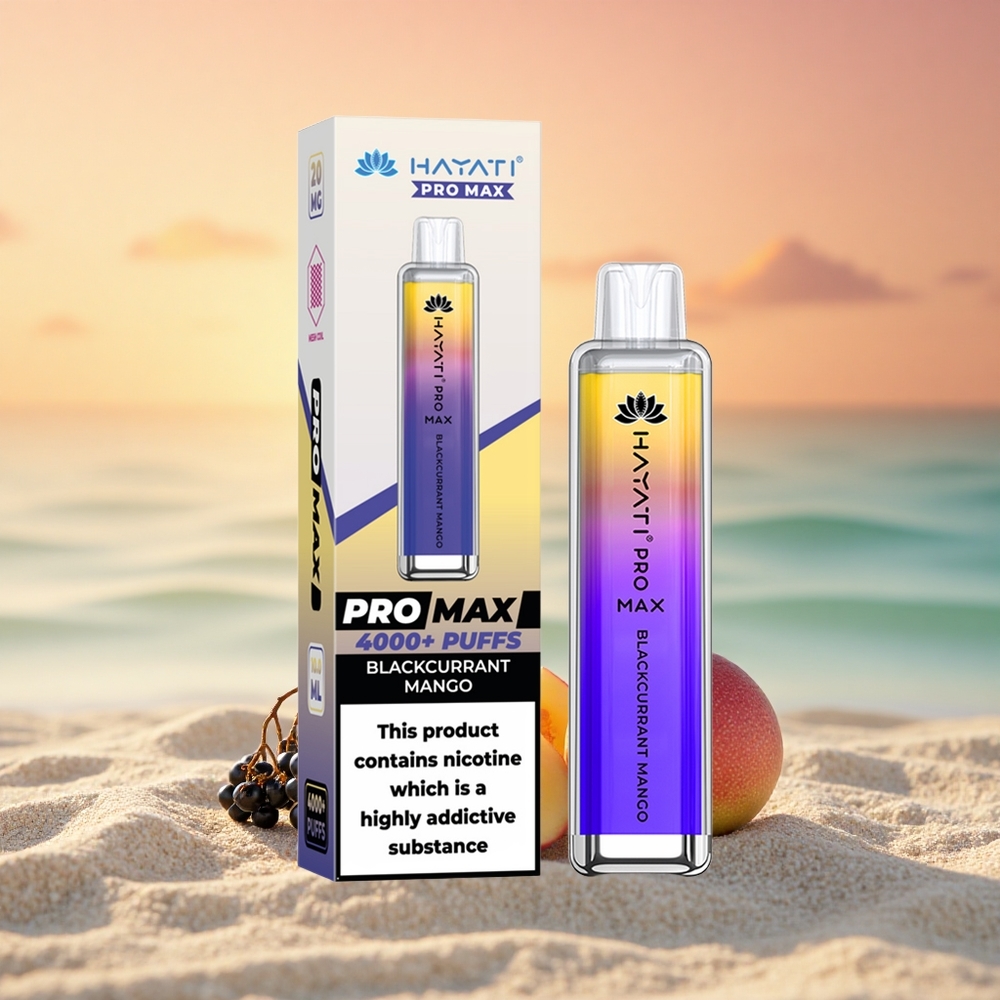 Hayati Pro Max 4000 Puffs Schwarze Johannisbeere Mango Dual Mesh Rechargebar