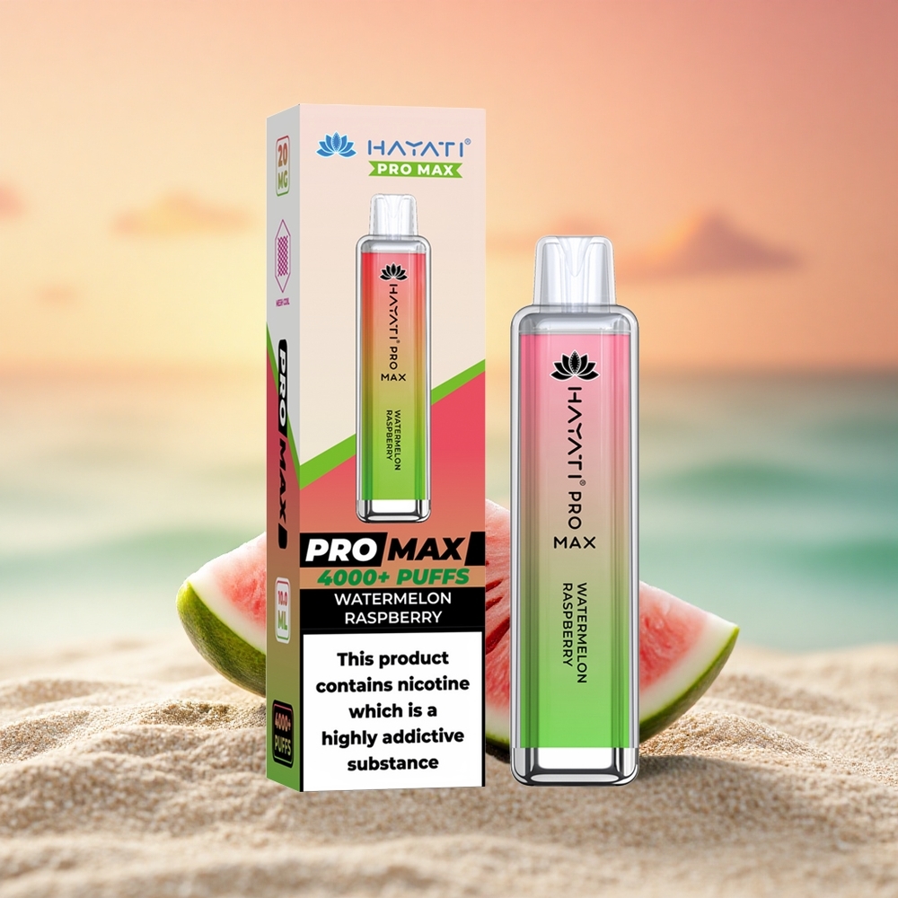 Hayati Pro Max 4000 Puffs Wassermelone Himbeere Dual Mesh Rechargebar