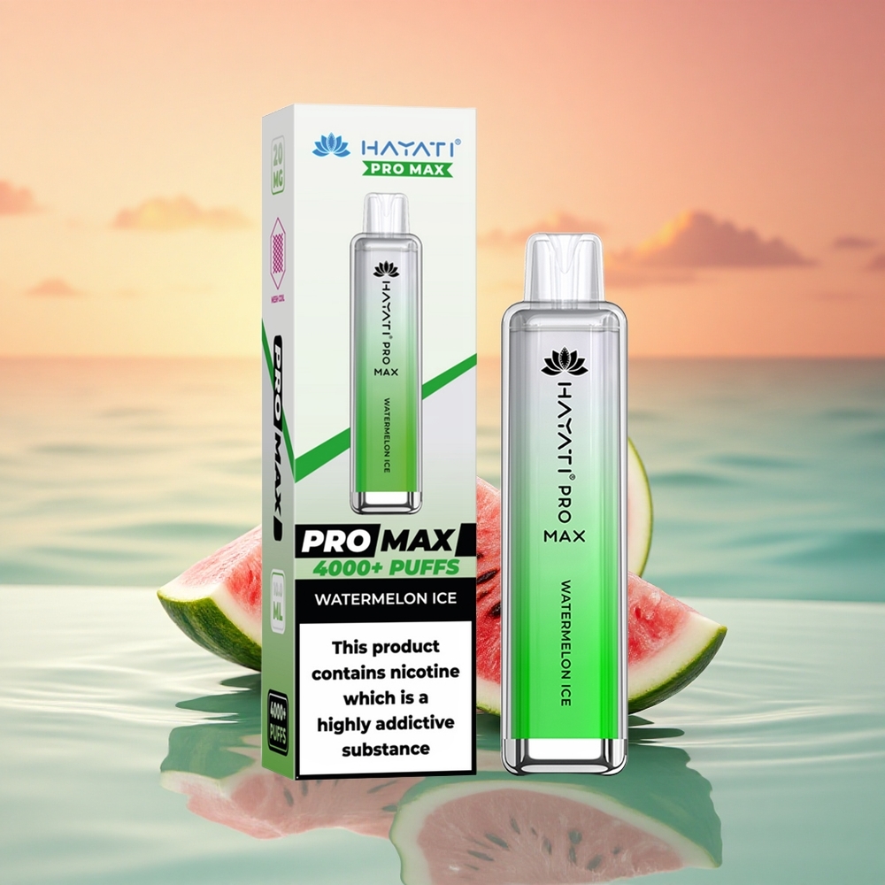 Hayati Pro Max 4000 Puffs Wassermelonen-Eis Dual Mesh 2ml