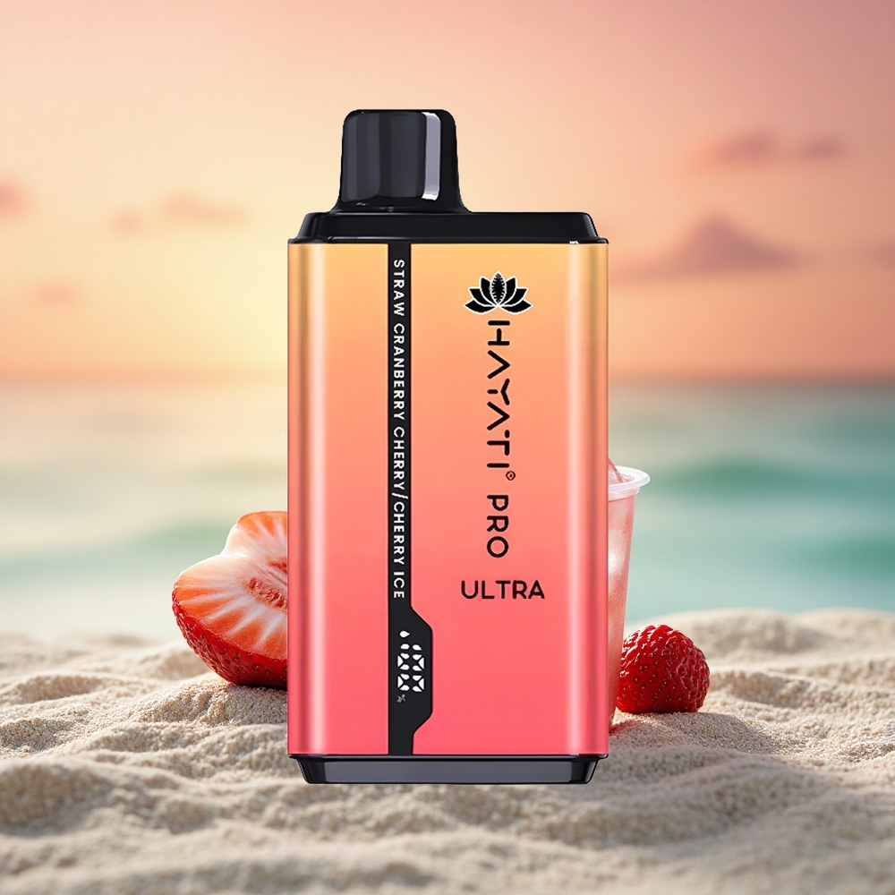 Hayati Pro Ultra 15000 Puffs Erdbeer-Cranberry-Kirsche-Eis 2x12ml 2%