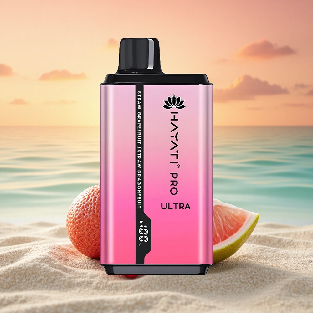 Hayati Pro Ultra 15000 Puffs Erdbeer Grapefruit Erdbeer Drachenfrucht mit 850mAh und 2% Nikotin