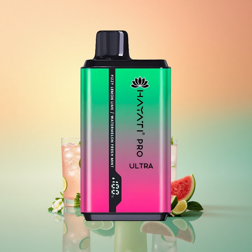 Hayati Pro Ultra 15000 Puffs Frische Minze Zitronen-Limetten-Wassermelone mit 850mAh und 2 12ml
