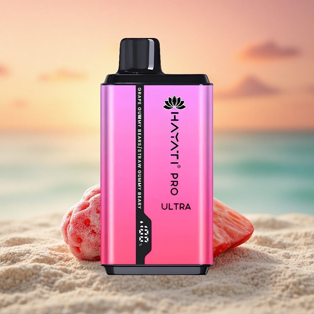 Hayati Pro Ultra 15000 Puffs Grape Gummy Bear Strawberry Gummy Bear 850mAh 24ml 2%