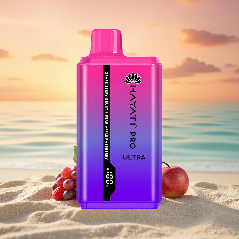 Hayati Pro Ultra 15000 Puffs Traubenbeeren-Explosion Birne Apfel Himbeere 850mAh 24ml