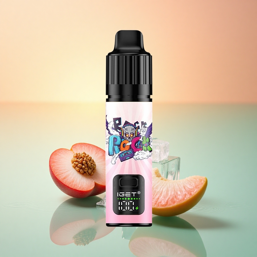 IGET BAR PLUS S3 POD 10000 Puffs Pfirsich-Litschi-Limette-Eis mit 5% Nikotin und 18 ml E-Liquid