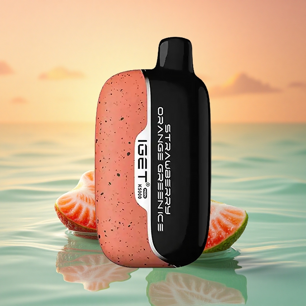 IGET Moon K5000 Puffs Erdbeer-Orange-Grünes Eis PC 1.35 Ohm Mesh