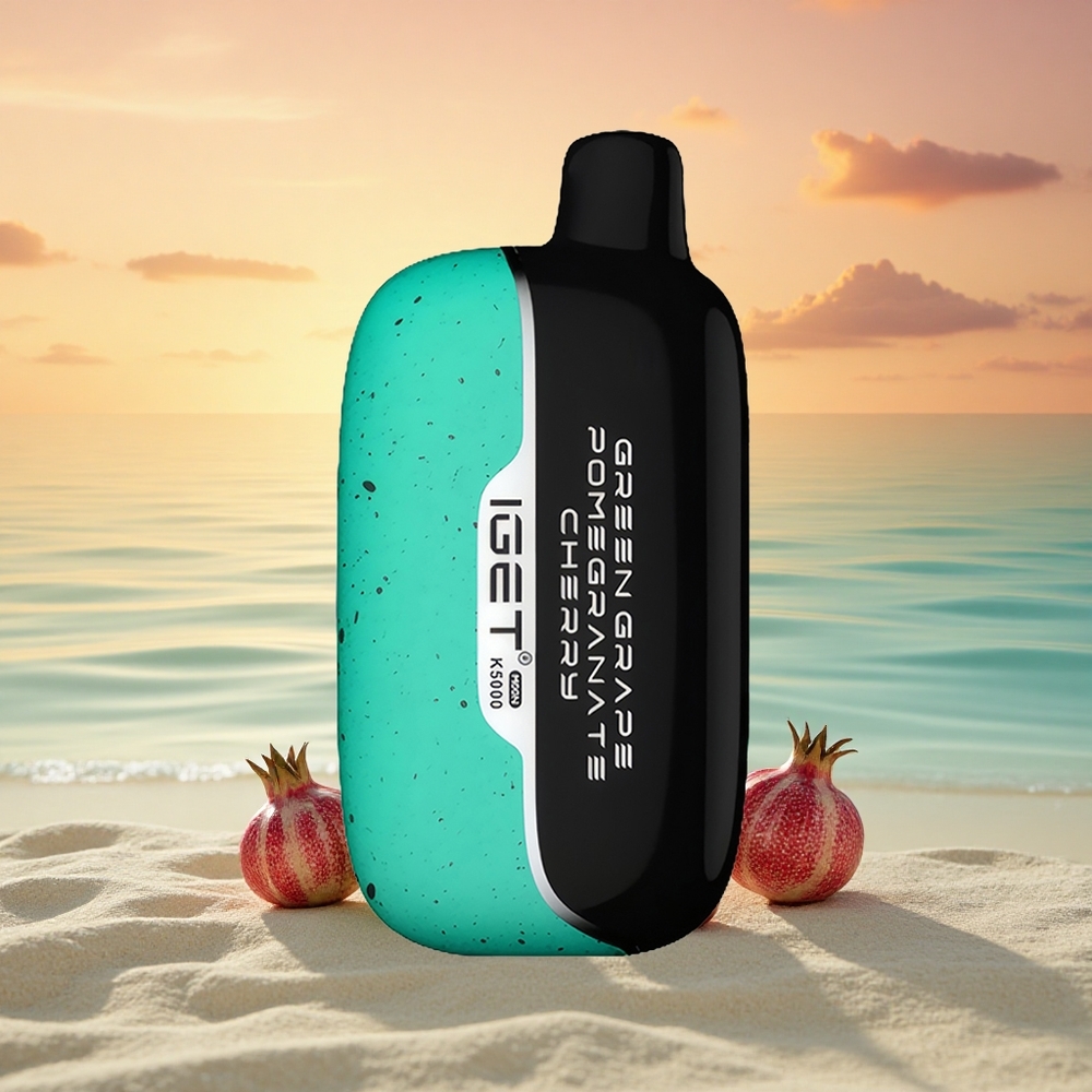 IGET Moon K5000 Puffs Grüne Traube Granatapfel Kirsche PC 1.35 Ohm
