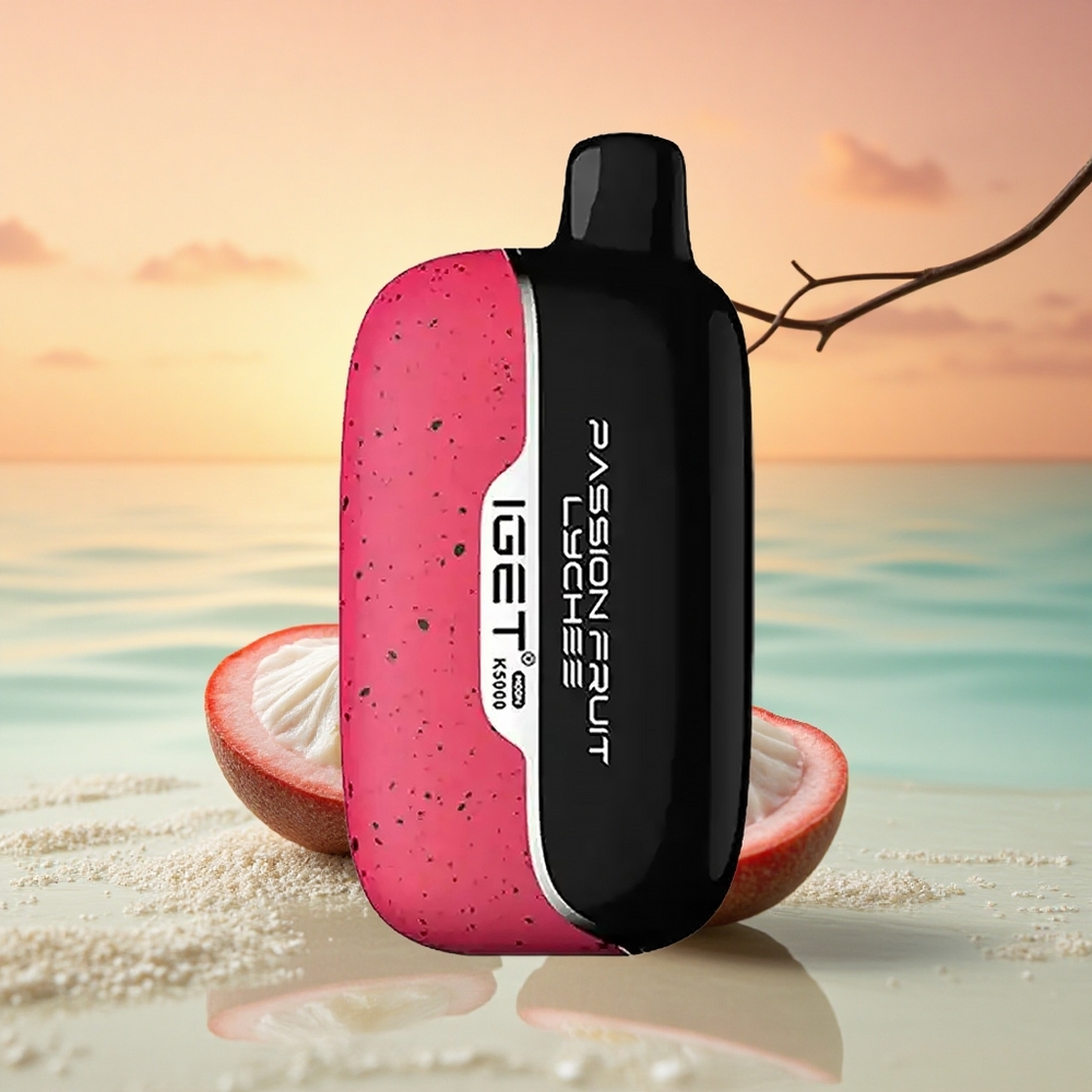 IGET Moon K5000 Puffs Passionsfrucht Litschi 5000 Puffs 81.5g PC Mesh 1.35 Ohm