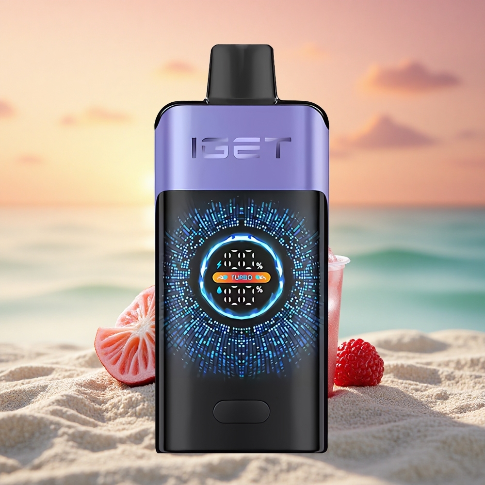 IGET ONE 12000 Puffs Deutsche Himbeer-Trauben-Eis mit 2700 mAh und Doppel-Mesh-Spule