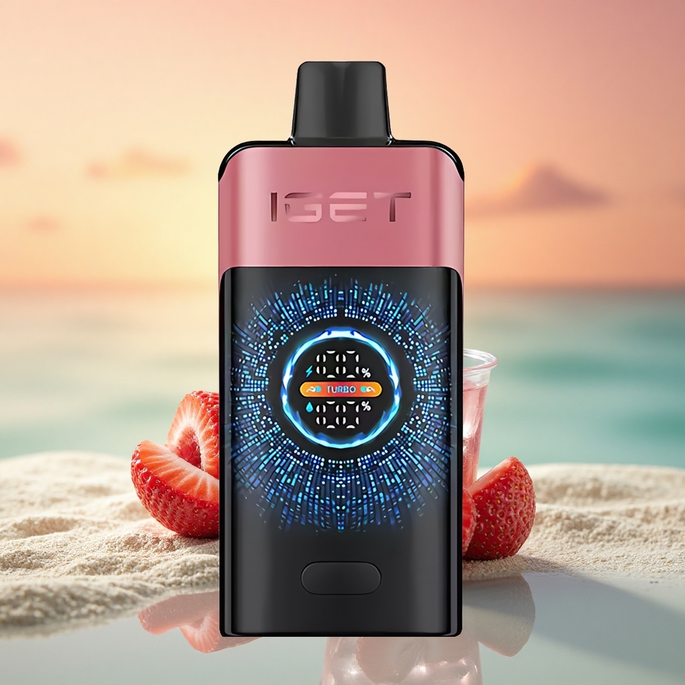 IGET ONE 12000 Puffs Erdbeer-Granat-Eis mit 2700 mAh und Dual-Mesh-Coil