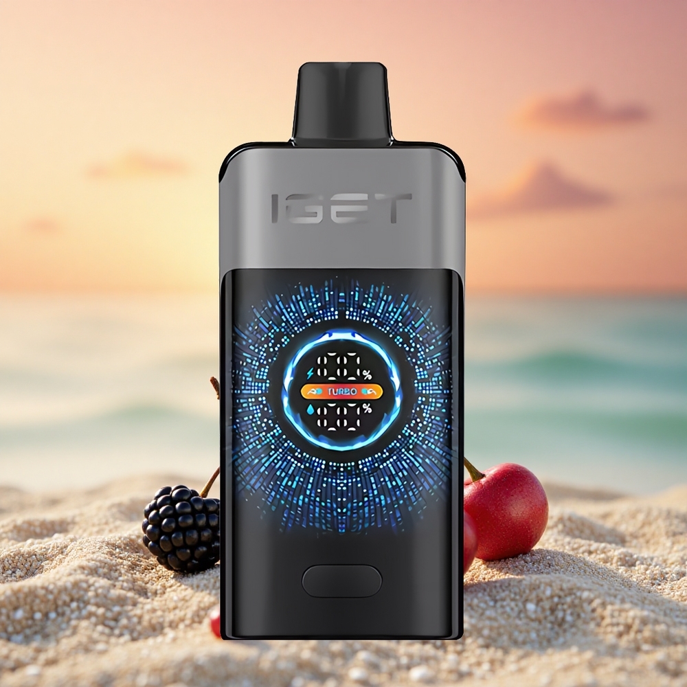 IGET ONE 12000 Puffs Schwarze Johannisbeere Kirsche Granatapfel mit 2700 mAh Akku und 0,6 Ohm Dual Mesh Coil