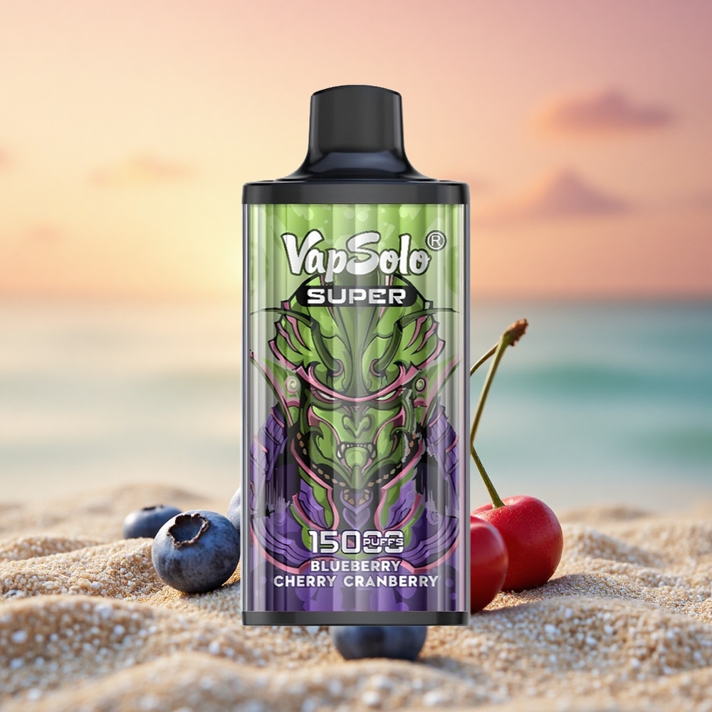 Vapsolo Super 15000 Puffs Blaubeer-Kirsche-Preiselbeer 40ml 850mAh Type-C