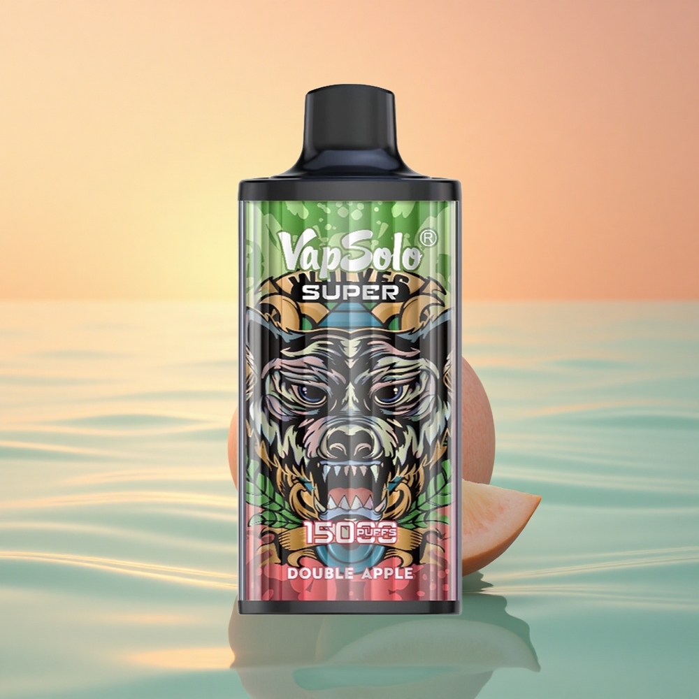 Vapsolo Super 15000 Puffs Doppelapfel 40ml Typ-C Netzspule