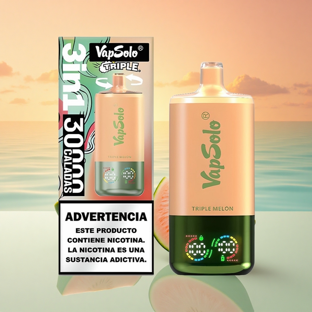Vapsolo Triple 30000 Puffs Dreifach-Melone Typ-C 40ml