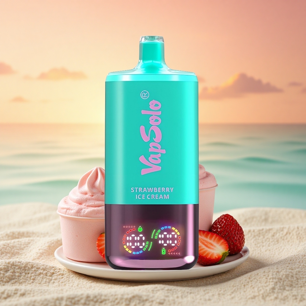Vapsolo Triple 30000 Puffs Erdbeer-Eiscreme Typ-C 40ml 50mg