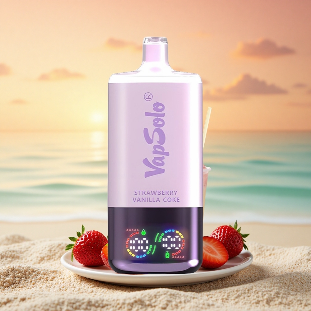 Vapsolo Triple 30000 Puffs Erdbeer-Vanille-Koks mit 40ml E-Liquid und Typ-C-Ladung