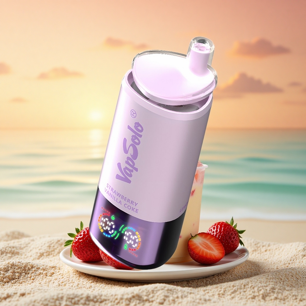 Vapsolo Triple 30000 Puffs Erdbeer-Vanille-Koks mit 40ml E-Liquid und Typ-C-Ladung
