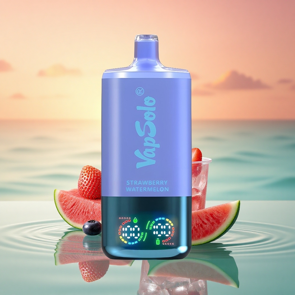 Vapsolo Triple 30000 Puffs Erdbeer-Wassermelone & Blaubeer-Eis mit 40ml E-Liquid und Typ-C-Ladeanschluss