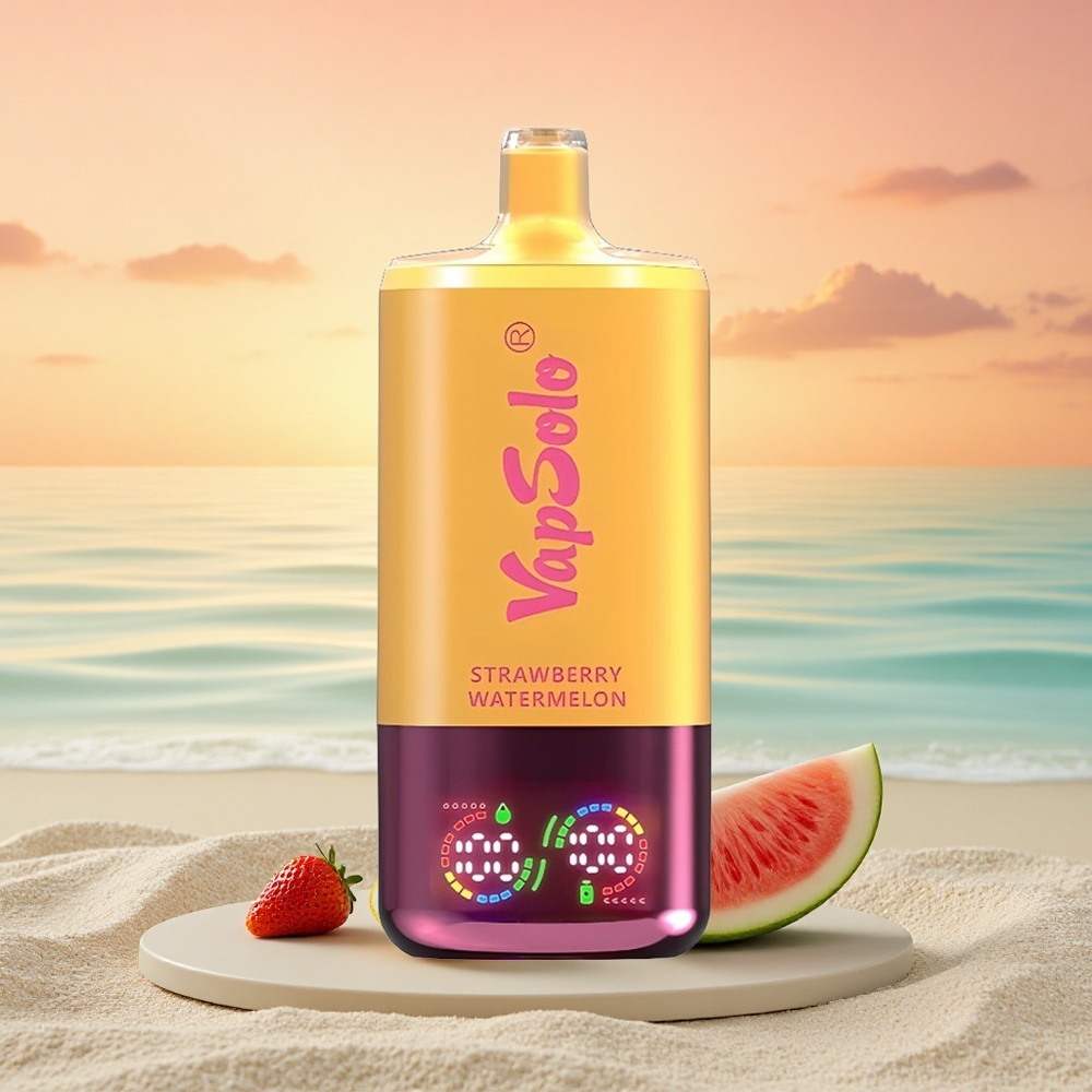 Vapsolo Triple 30000 Puffs Erdbeer-Wassermelone & Zitrone-Pfirsich mit 40ml E-Liquid und Typ-C-Ladung