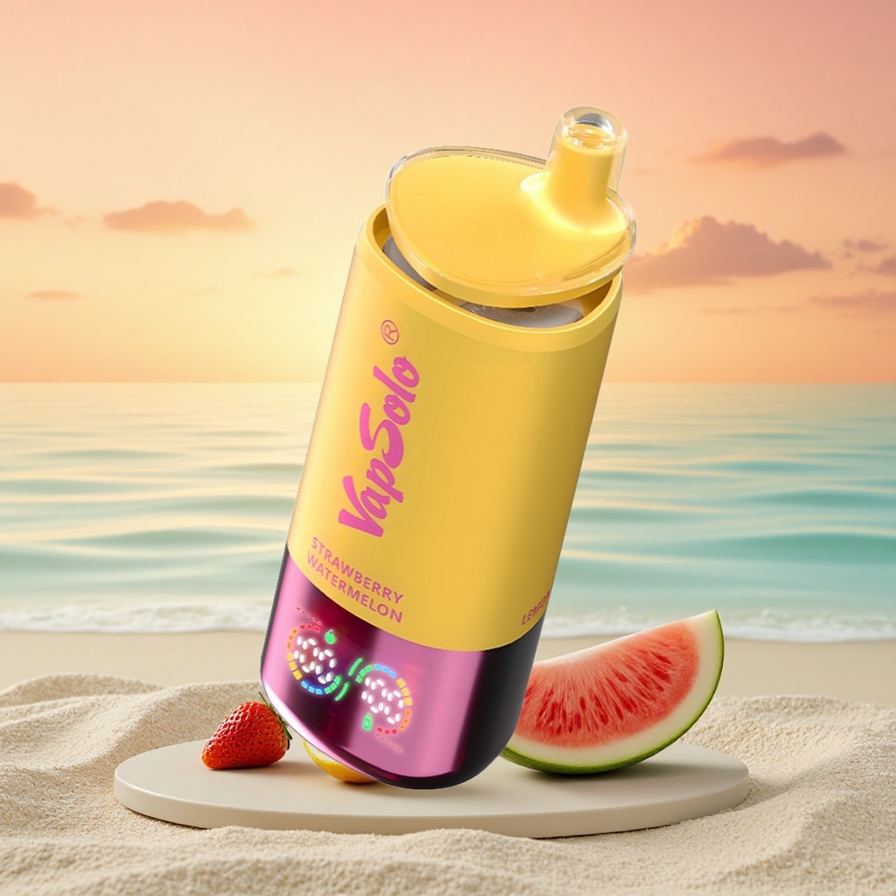 Vapsolo Triple 30000 Puffs Erdbeer-Wassermelone & Zitrone-Pfirsich mit 40ml E-Liquid und Typ-C-Ladung
