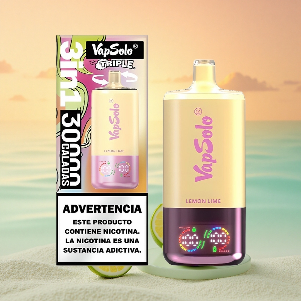 Vapsolo Triple 30000 Puffs Zitronenlimette 40ml Type-C