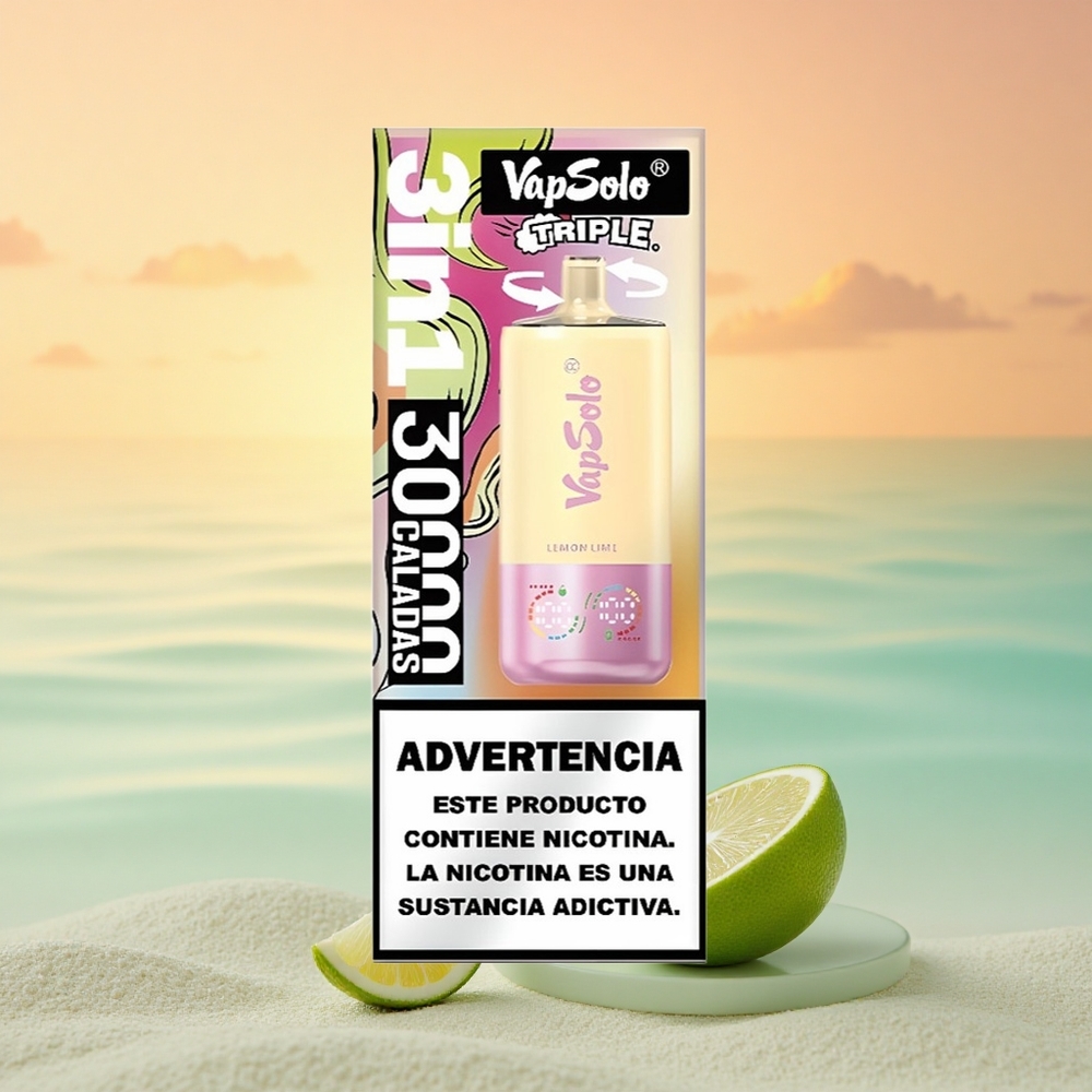 Vapsolo Triple 30000 Puffs Zitronenlimette 40ml Type-C