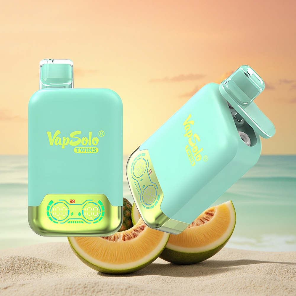 Vapsolo Twins 20000 Puffs Dreifach Melone & Ananas Kokos mit 40ml E-Liquid und Typ-C Ladung