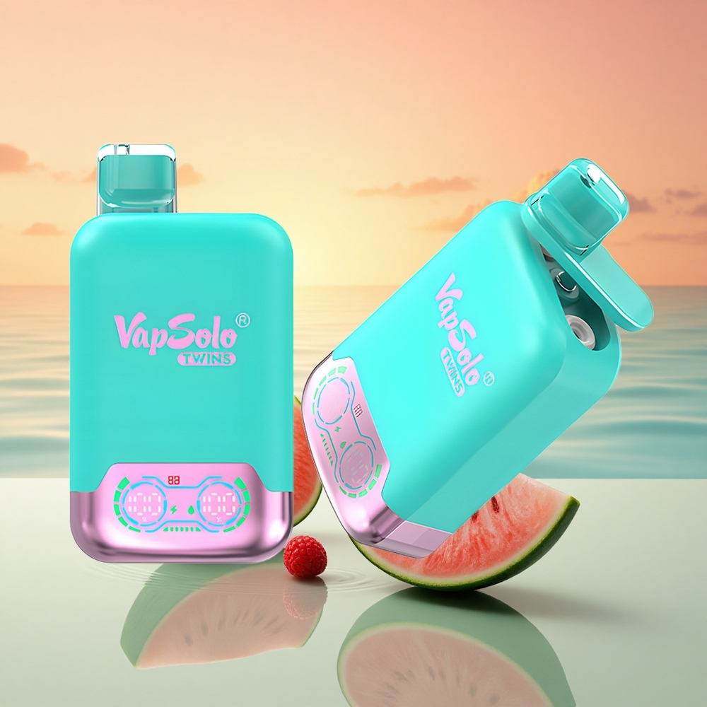 Vapsolo Twins 20000 Puffs Dreifach Melone & Himbeer Wassermelone 40 ml 50mg Typ-C