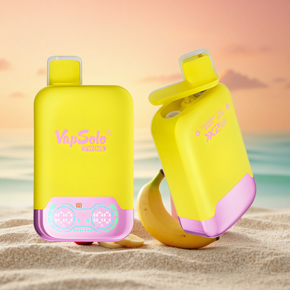 Vapsolo Twins 20000 Puffs Erdbeer-Banane & Sprudelnde Kirsche 40ml Typ-C