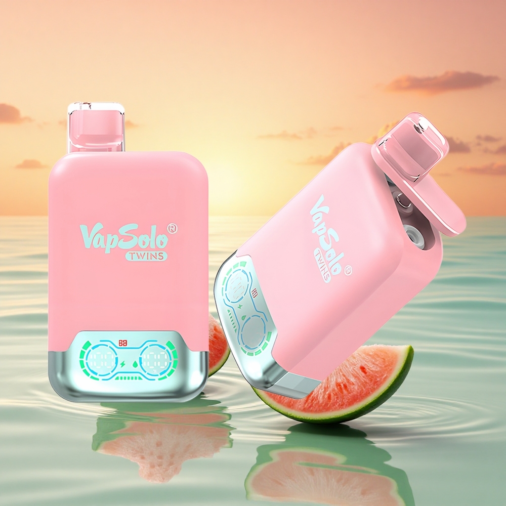 Vapsolo Twins 20000 Puffs Erdbeer-Eis & Mango-Pfirsich-Wassermelone 40ml Typ-C
