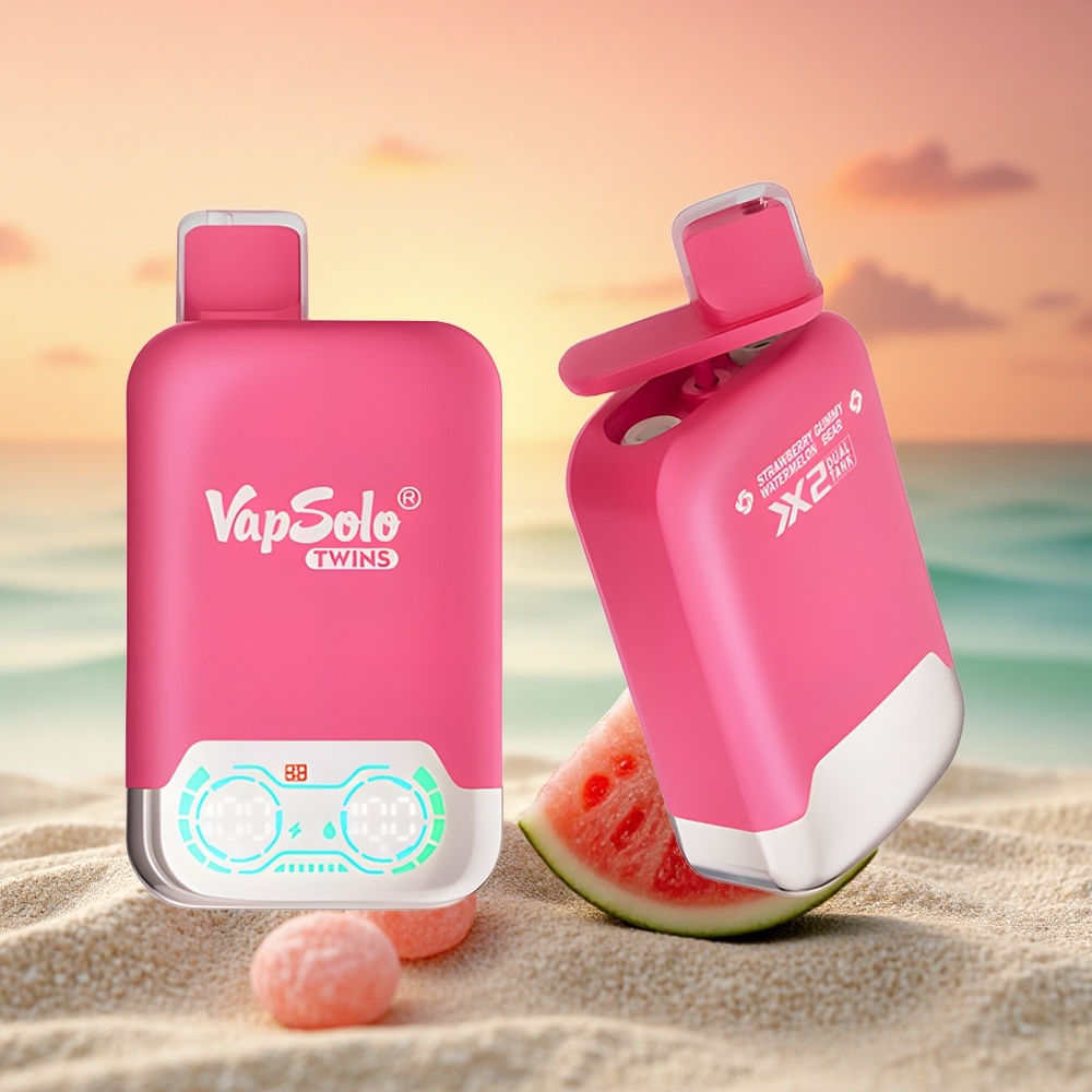 Vapsolo Twins 20000 Puffs Erdbeer-Wassermelone & Gummibärchen 40ml Typ-C 20000 Züge