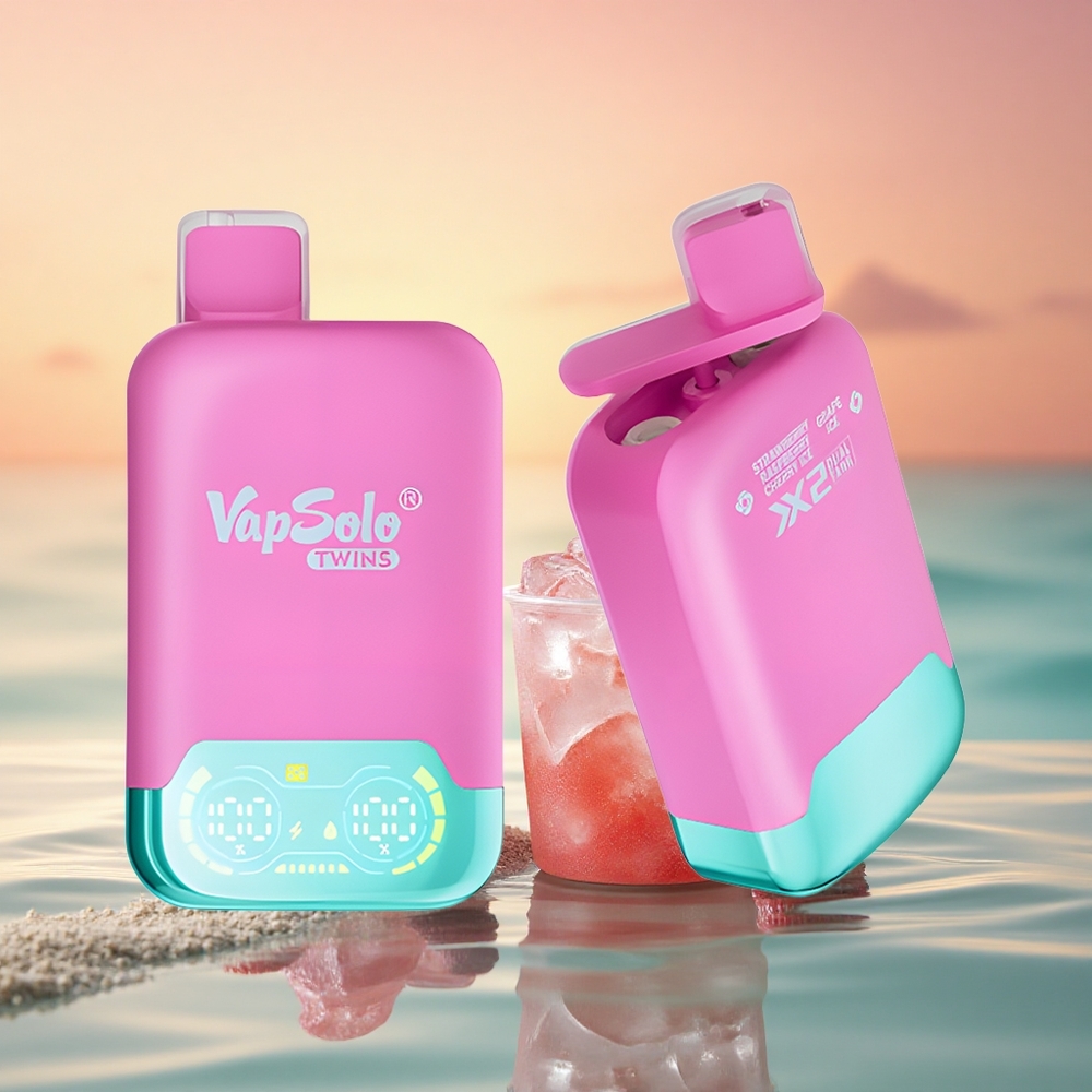 Vapsolo Twins 20000 Puffs Erdbeere Himbeere Kirsche Eis & Traube Eis Typ-C 40ml