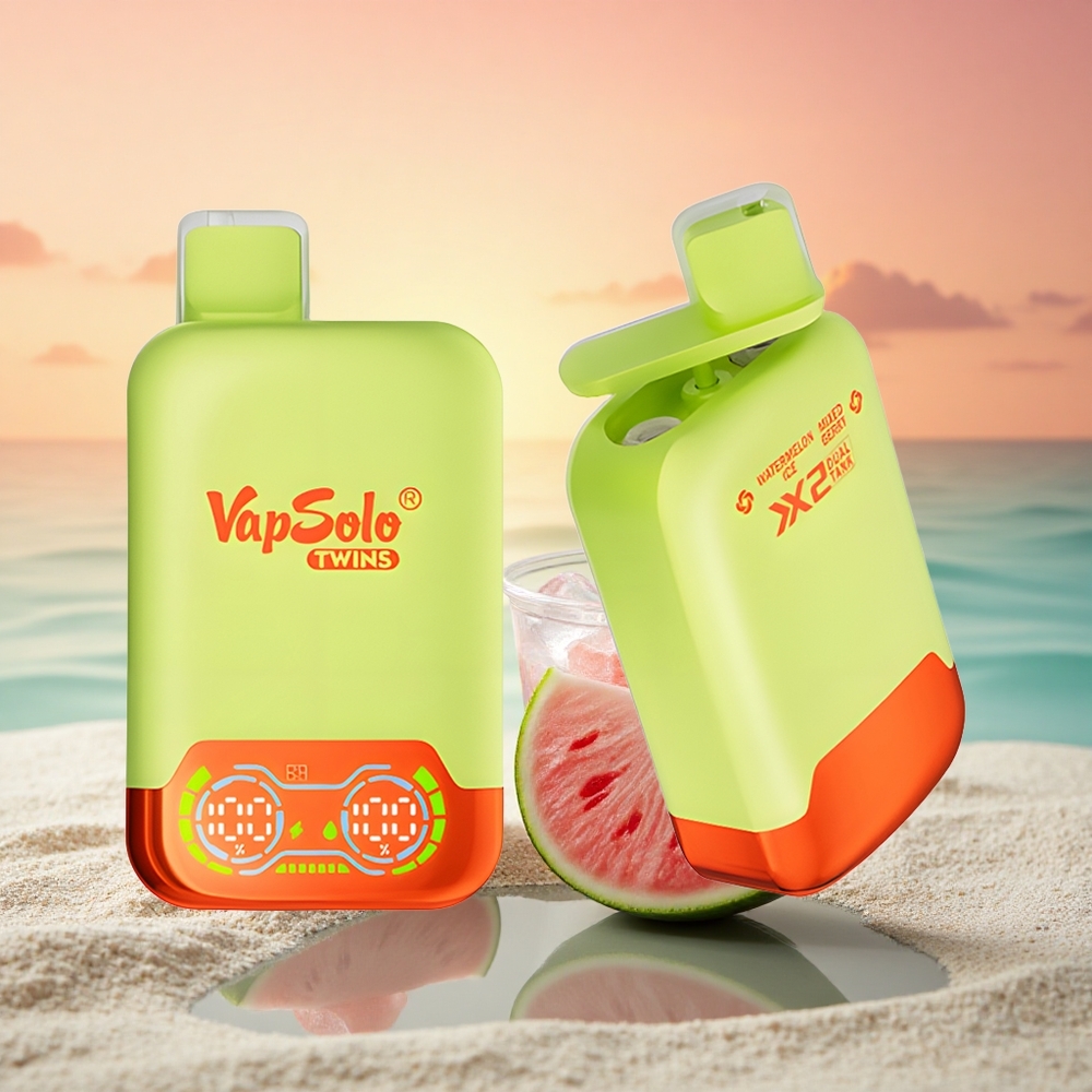 Vapsolo Twins 20000 Puffs Wassermelone-Eis & Beerenmix 40ml Typ-C 20000 Züge