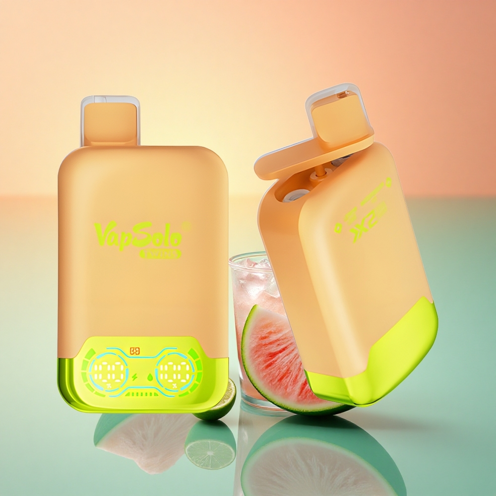 Vapsolo Twins 20000 Puffs Zitrone-Limette-Wassermelonen-Eis mit 40 ml E-Liquid und Typ-C-Ladung