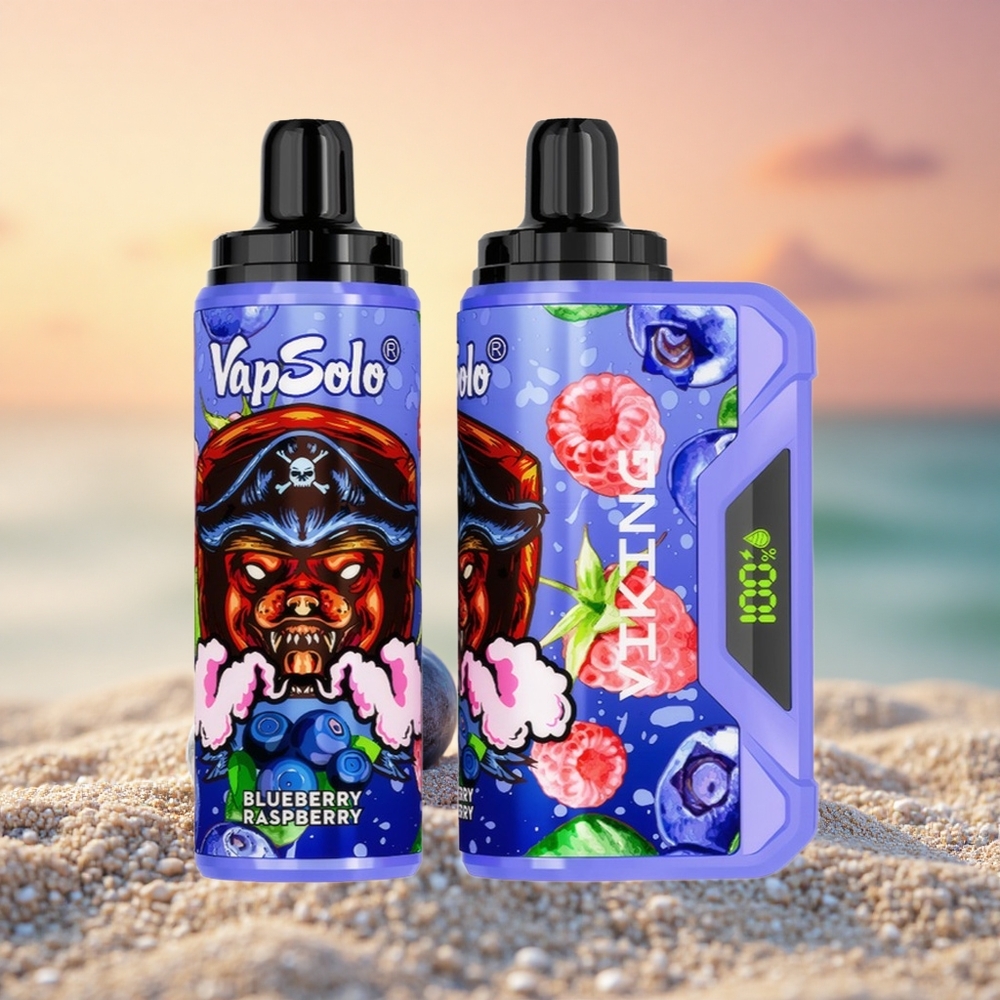 VapSolo VIKING 12000 Puffs Blaubeere Himbeere Typ-C 22ml