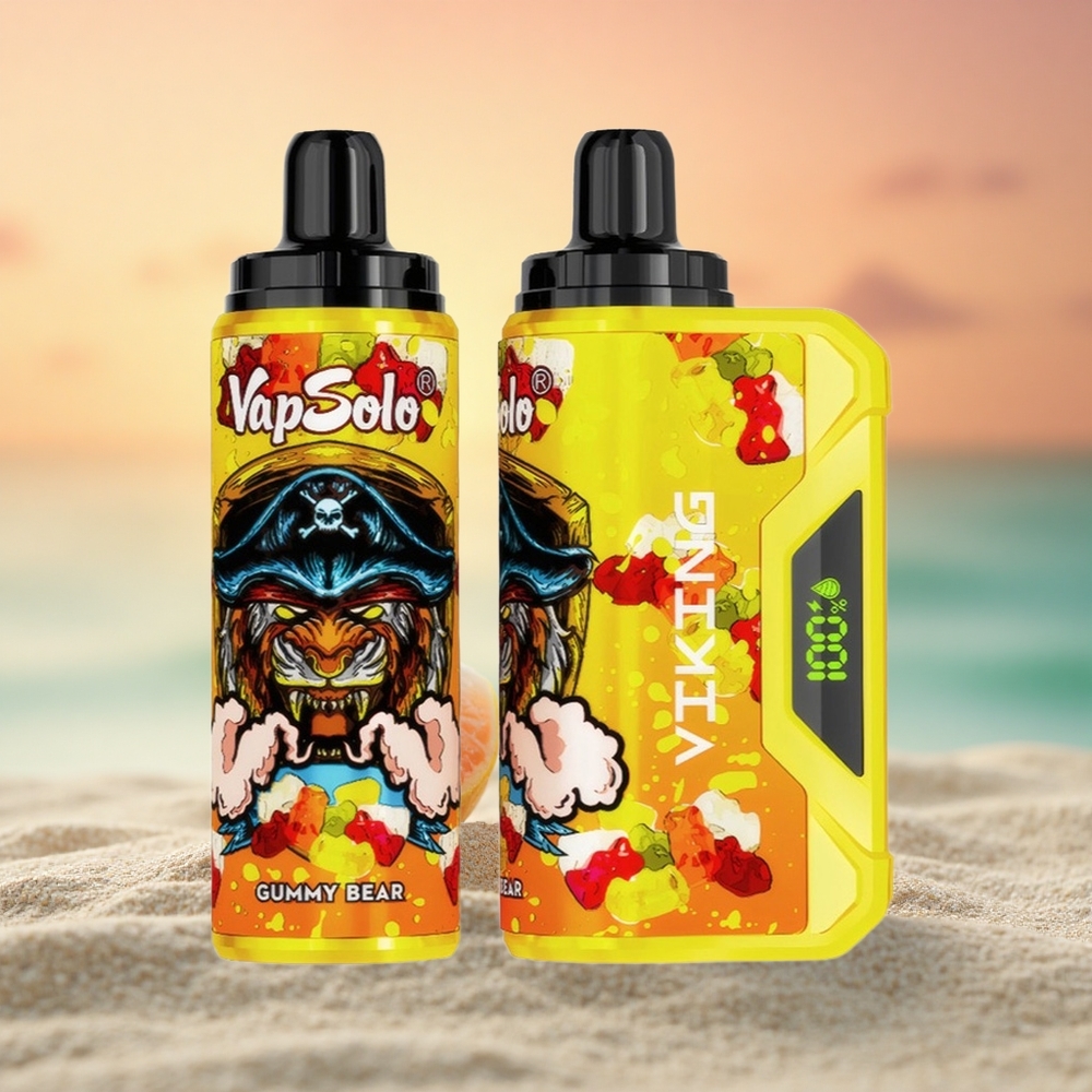 VapSolo VIKING 12000 Puffs Gummibärchen 22ml Typ-C Anzeige