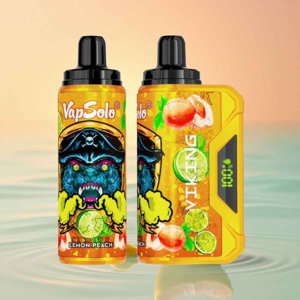VapSolo VIKING 12000 Puffs Zitrone Pfirsich 22ml Typ-C