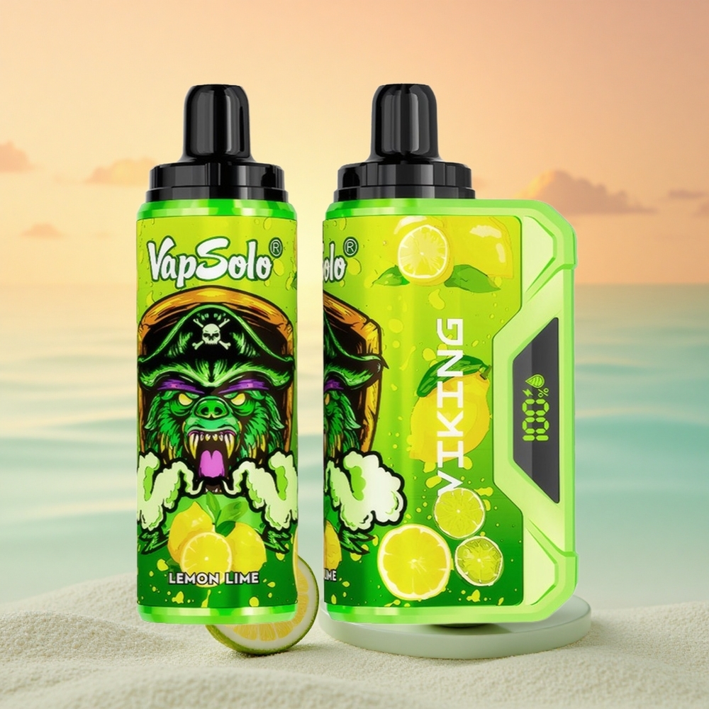 VapSolo VIKING 12000 Puffs Zitronenlimette 22ml Typ-C LED